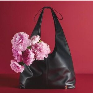 Victoria secret black bow tote new